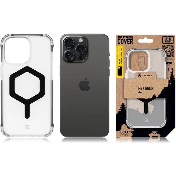 Tactical MagForce Hexagon kryt Apple iPhone 15 Pro Max černý - Pouzdra - Obrázek 2e15b521eb7a4c6bbda42ee3e0a1eea2