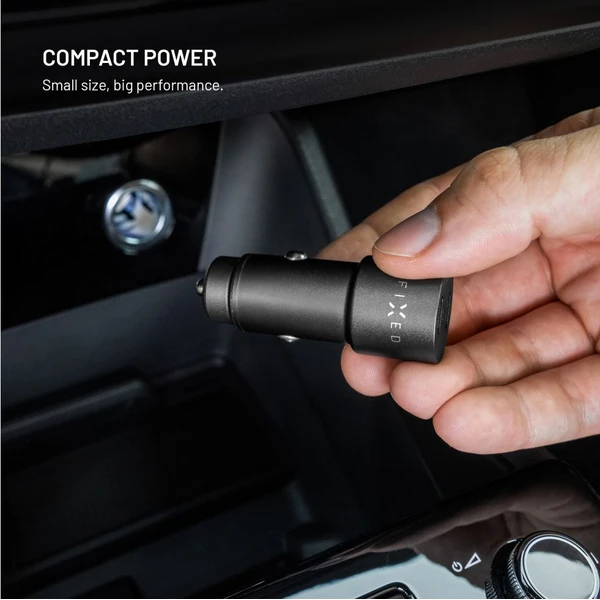 FIXED autonabíječka s 2xUSB-C výstupem, podpora PD 3.0, 65W, černá - Nabíječky - Obrázek 2e226fddc5f74b77b196eaf04a6c846b