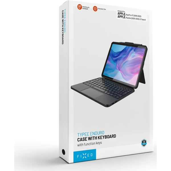FIXED Typee Enduro pouzdro s USB-C klávesnicí iPad Pro 11" (2018-2022)/iPad Air 11" (2020-2026), CZ - Pouzdra s klávesnicí - Obrázek 2e2684940adf412d856af70a9341940d