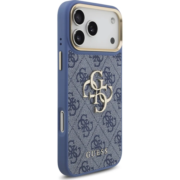 Guess PU Leather 4G Metal Logo Gold Frame kryt iPhone 18 Pro Max modrý - Pouzdra - Obrázek 2e3f1d82da0f47109c9fbb3ea4329c2d