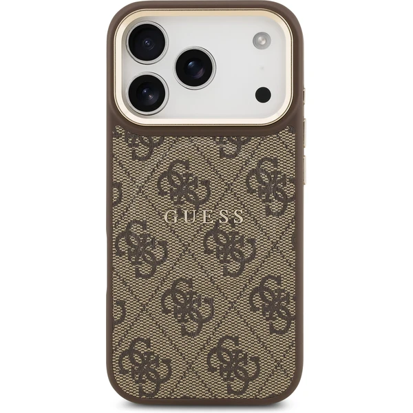 Guess PU Leather 4G Gold Frame MagSafe kryt iPhone 17 Pro hnědý - Pouzdra - Obrázek 2e6d9b75bb35498ea0fca94b0117a26f