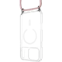 FIXED MagPure Neck kryt s růžovou šňůrkou na krk pro Apple iPhone 18 Pro Max - Pouzdra