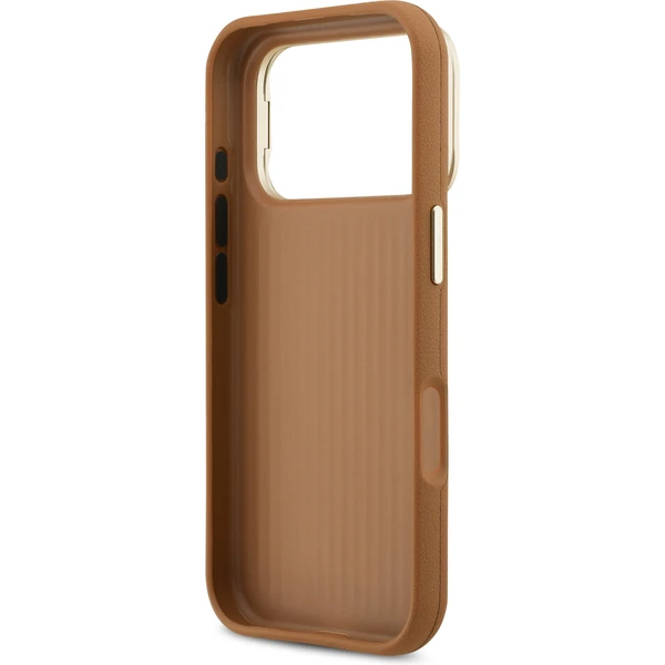 Guess PU Grained 4G Logo Stand Camera Frame kryt iPhone 17 Pro hnědý - Pouzdra - Obrázek 2ebfddb4f1cd40aea91b80281387f493