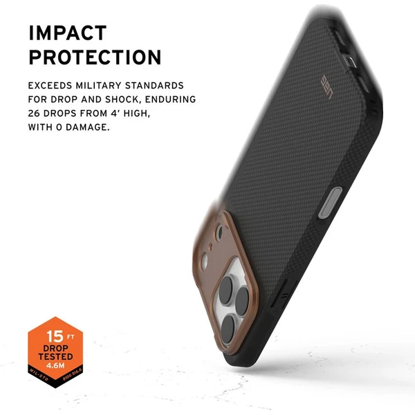 UAG Fibr Armr MagSafe kryt iPhone 17 Pro Max kevlar černý/bronzový - Pouzdra - Obrázek 2ed1cdd949364acfa0e9f11e945336b4
