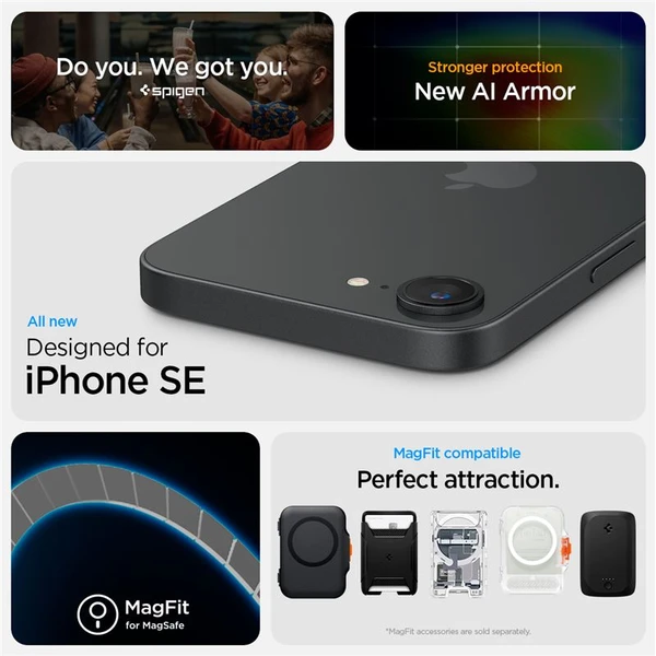 Spigen Tough Armor MagSafe kryt iPhone 17e/16e šedý - Pouzdra - Obrázek 2edbd3dee90e4fd4a1cad6392e1e82c1