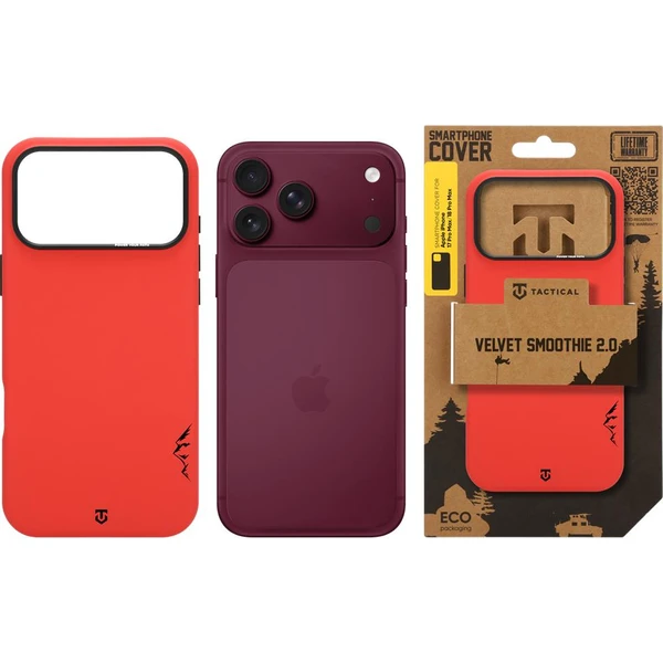Tactical MagForce Velvet Smoothie 2.0 MagSafe kryt Apple iPhone 17 Pro Max/18 Pro Max Chilli - Pouzdra - Obrázek 2f1527d8066340d1bfc633fe49c44049