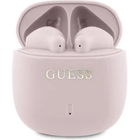 Guess Printed Classic Logo TWS bezdrátová sluchátka růžová - Sluchátka