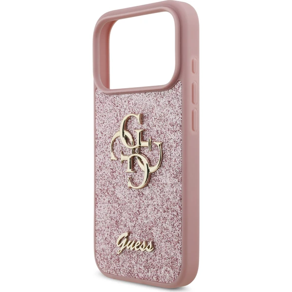 Guess PU Fixed Glitter 4G Metal Logo kryt iPhone 18 Pro růžový - Pouzdra - Obrázek 2f2850dbdca34d5587f7bbe1109913da