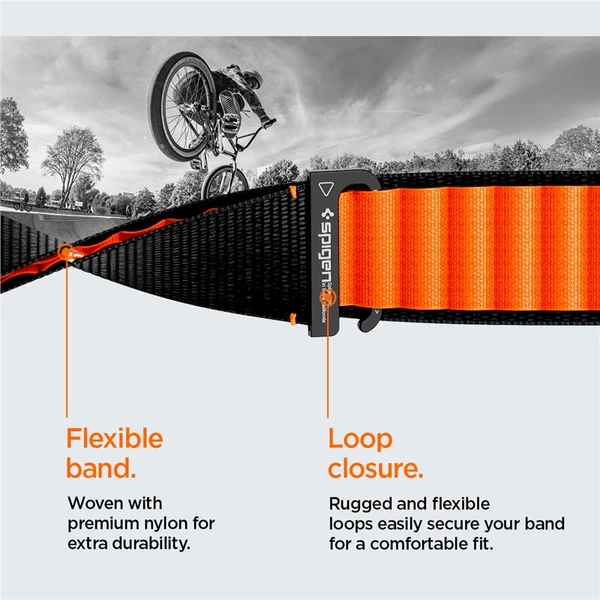 Spigen Fabric Band (hook) řemínek Apple Watch 49/46/45/44mm černý/oranžový - Řemínky - Obrázek 2f2ce6ec71064886afda412bf4d8a41f