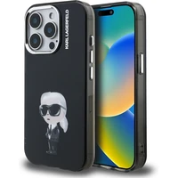 Karl Lagerfeld IML Aquarelle Karl kryt iPhone 15 Pro černý - Pouzdra