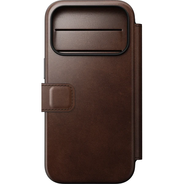 Nomad Modern Leather Folio (Horween) MagSafe kožené pouzdro iPhone 18 Pro Rustic Brown - Pouzdra - Obrázek 2f43d1e146e3427b8bd71bbe59b63df2
