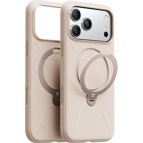 Torras Ostand Q3 Silicone MagSafe kryt iPhone 17 Pro desert gold
