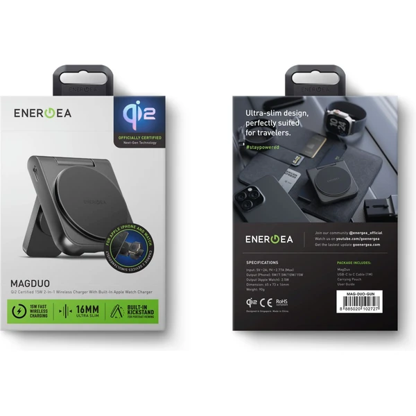 ENERGEA MagDuo 2v1 Foldable (Qi2) MagSafe nabíječka černá - Nabíječky - Obrázek 2fc1d1e0e2254c5bbb78a2f87c959e11