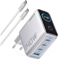 Anker 140W nabíječka, 3x USB-C, 1x USB-A stříbrná - Nabíječky