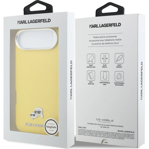 Karl Lagerfeld PU Karl and Choupette Heads Pins MagSafe kryt iPhone Air žlutý - Pouzdra - Obrázek 2fd877e5d58e4db5bc358d44b6f3bc91