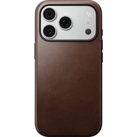 Nomad Modern Leather (Horween) MagSafe kožený kryt iPhone 17 Pro/18 Pro Rustic Brown - Pouzdra