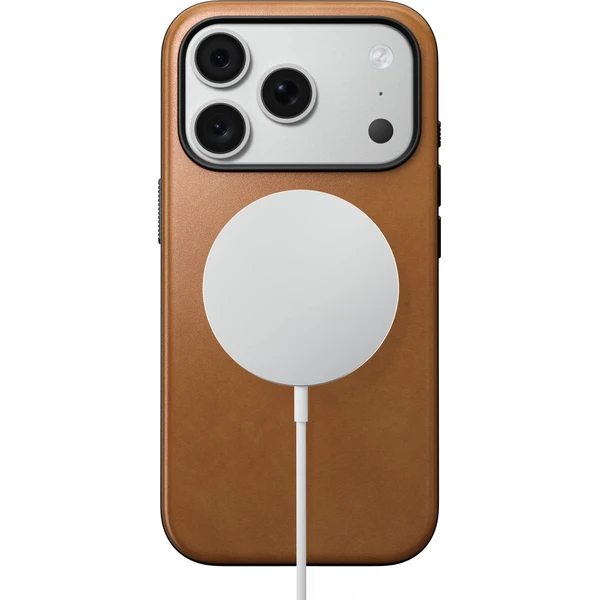 Nomad Modern Leather MagSafe kožený kryt iPhone 17 Pro/18 Pro English Tan - Pouzdra - Obrázek 3016a7fd6fb144799cc480293384f1fc