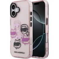 Karl Lagerfeld IML Multi K&CH Heads Zadní Kryt pro iPhone 17 růžový - Pouzdra