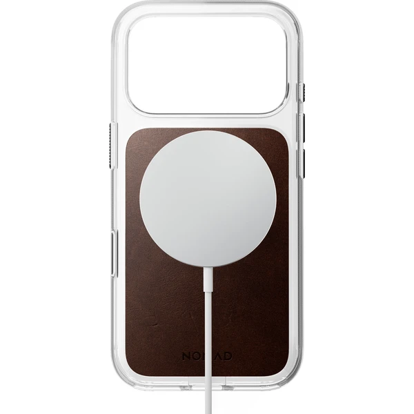 Nomad Clear Leather (Horween) MagSafe kryt iPhone 18 Pro Rustic Brown - Pouzdra - Obrázek 304945f8b07442648c3953b310afe542