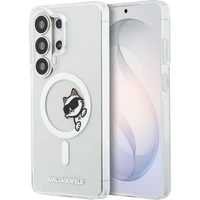 Karl Lagerfeld IML Choupette Peekaboo Logo Magnetic kryt Samsung Galaxy S26 Ultra čirý - Pouzdra