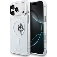 Karl Lagerfeld IML Choupette Peekaboo MagSafe kryt iPhone 17 Pro Max čirý - Pouzdra