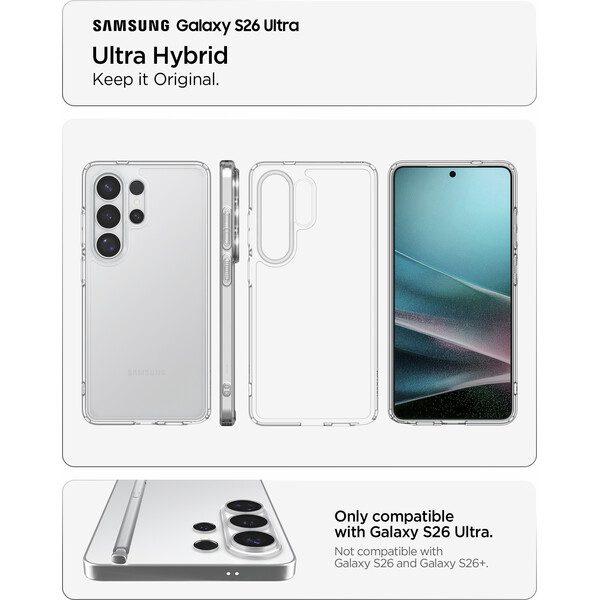 Spigen Ultra Hybrid kryt Samsung Galaxy S26 Ultra čirý - Pouzdra - Obrázek 30587c07345546a497f3c136e4ee9267