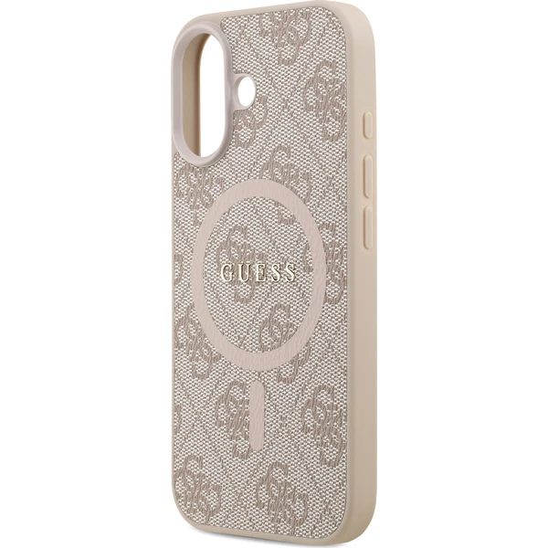 Guess PU Leather 4G Colored Ring MagSafe Zadní Kryt pro iPhone 17 růžový - Pouzdra - Obrázek 30923817be37419a97d4003625118131