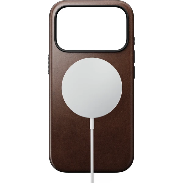 Nomad Modern Leather (Horween) MagSafe kožený kryt iPhone 18 Pro Rustic Brown - Pouzdra - Obrázek 30965eb620a74b44995a07503d2d52d4