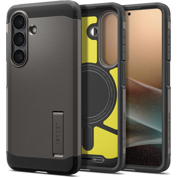Spigen Tough Armor MagSafe kryt Samsung Galaxy S26 tmavě šedý - Pouzdra - Obrázek 30969cc328da43f4a2798e46f3e78b36