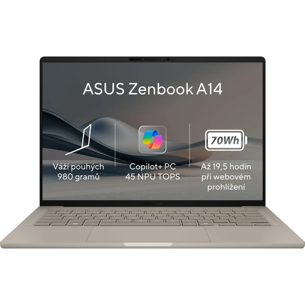 ASUS Zenbook A14 (UX3407RA-OLED024X) zlatý + 3 roky záruka po registraci - Notebooky - Hlavní obrázek