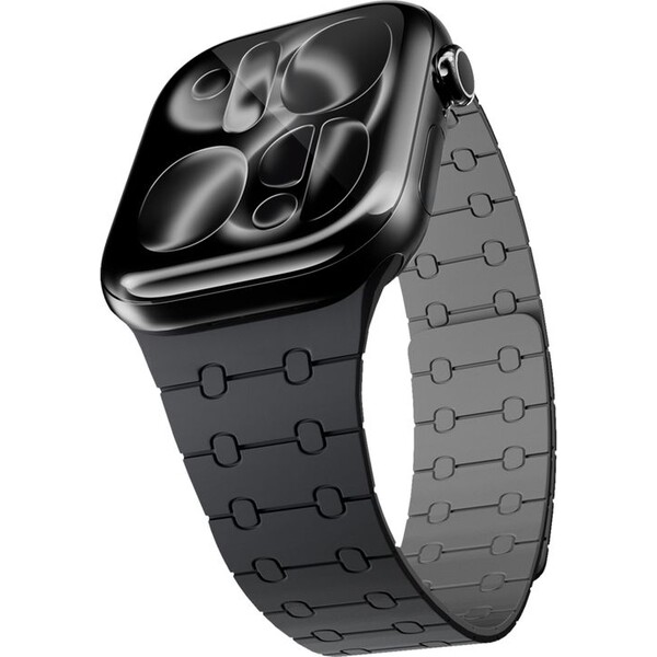 Epico Magnetic+ silikonový řemínek pro Apple Watch 42/41/40/38mm černý Černá