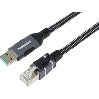 PremiumCord USB-A/RJ45 síťový kabel 1m černý - Kabely a redukce