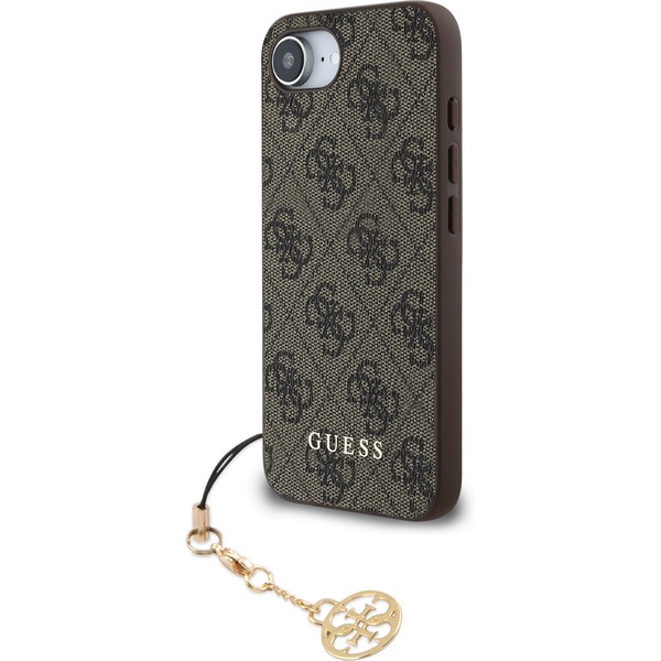 Guess 4G Charm kryt iPhone 16e hnědý