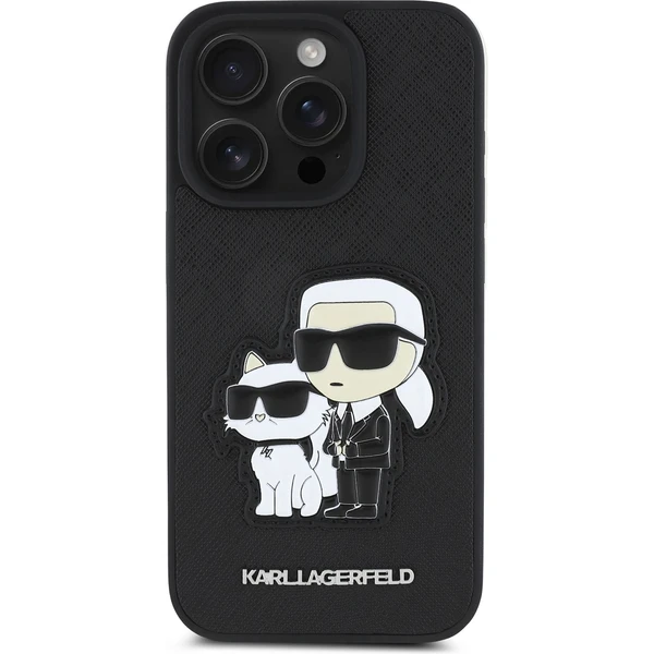 Karl Lagerfeld PU Saffiano Karl and Choupette kryt iPhone 15 Pro Max černý - Pouzdra - Obrázek 3107d15d508e4ce5bb35f36bf41b8581