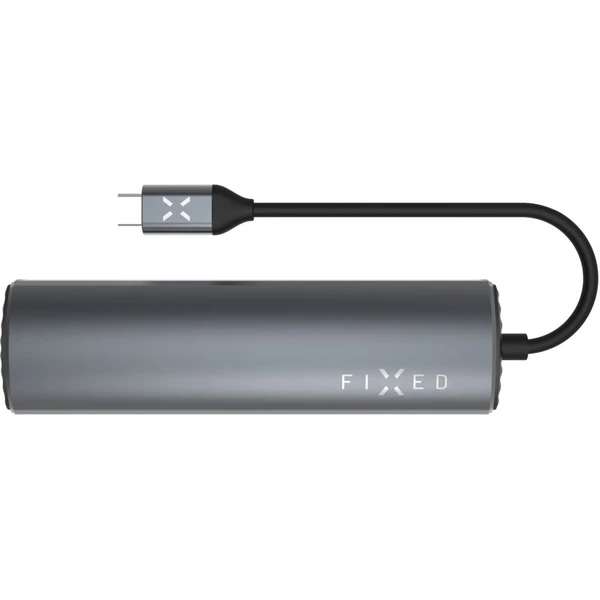 FIXED HUB Pro 6v1 USB-C hliníkový hub pro notebooky a tablety šedý - USB huby - Obrázek 3188000701
