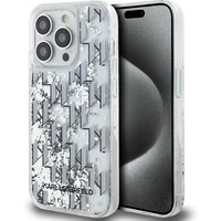 Karl Lagerfeld Liquid Glitter Monogram Gradient zadní kryt iPhone 14 Pro Max bílý - Pouzdra