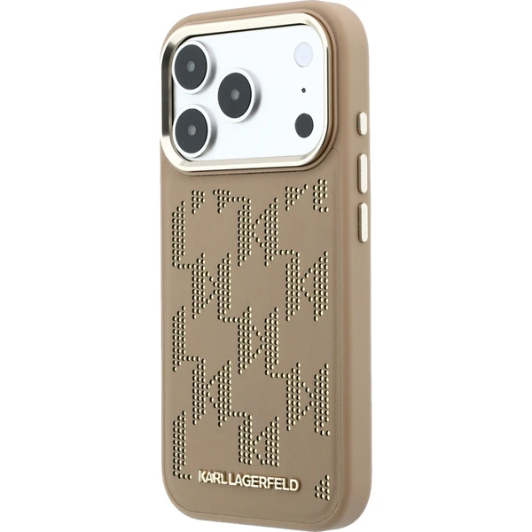 Karl Lagerfeld PU Perforated Monogram MagSafe kryt iPhone 17 Pro béžový - Pouzdra - Obrázek 31a96fd497ec434eaa4a2186314046e7