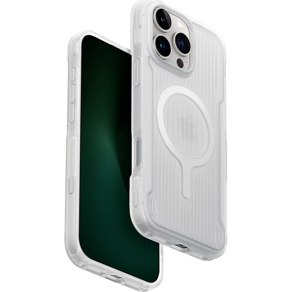 UNIQ Combat Active MagClick kryt s MagSafe iPhone 16 Pro Max bílý/svítící