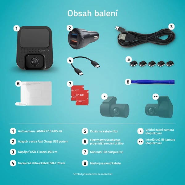 LAMAX F10 GPS 4K autokamera černá - Kamery - Obrázek 31ce3a01088d4f3d997e13be39ff809c