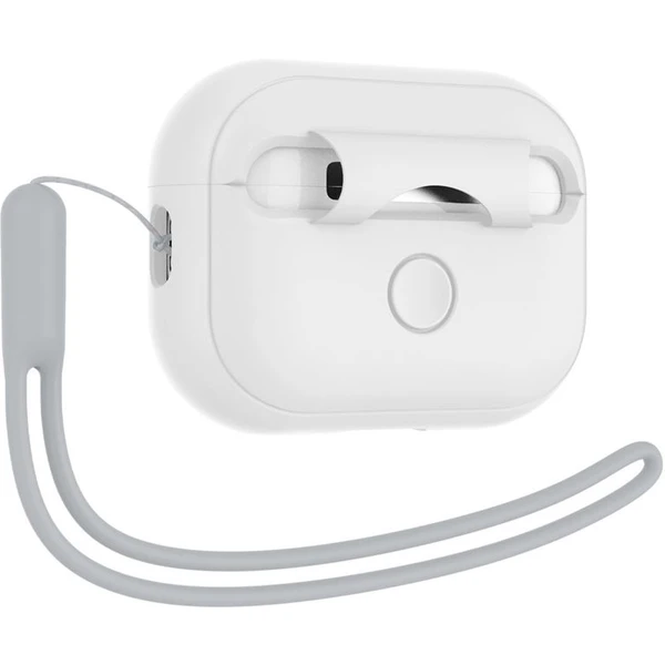 Spigen Silicone Fit pouzdro s poutkem Apple AirPods Pro (2nd Gen) bílé - Pouzdra - Obrázek 3205000J01