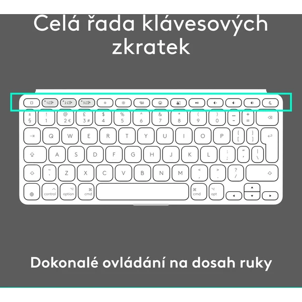 Logitech Keys to go 2 Apple bezdrátová US klávesnice šedá - Klávesnice - Obrázek 3245000J01