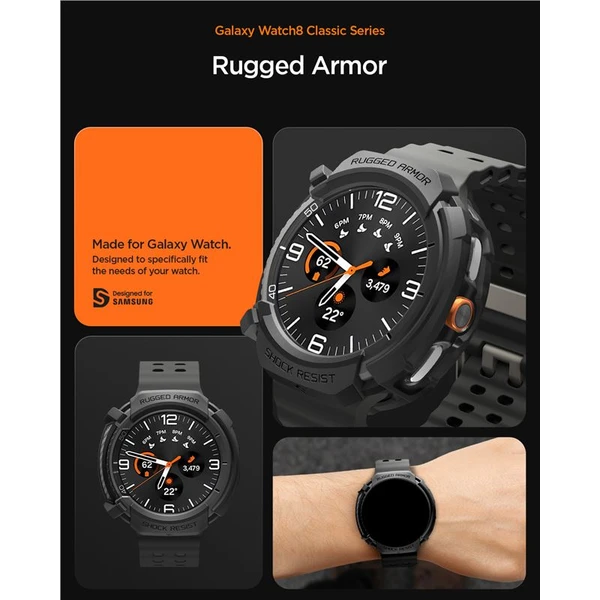 Spigen Rugged Armor kryt Galaxy Watch8 Classic (46mm) matně černý - Pouzdra - Obrázek 324d657de7cc45ba8adadd7cc6d3330a