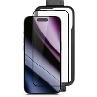 Epico ImpactBuffer tvrzené sklo 3D pro iPhone 16 s instalačním rámečkem - Ochranné folie a skla