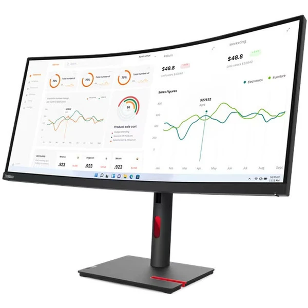 Lenovo ThinkVision T34w-30 monitor 34" - Monitory - Obrázek 32X4000L01