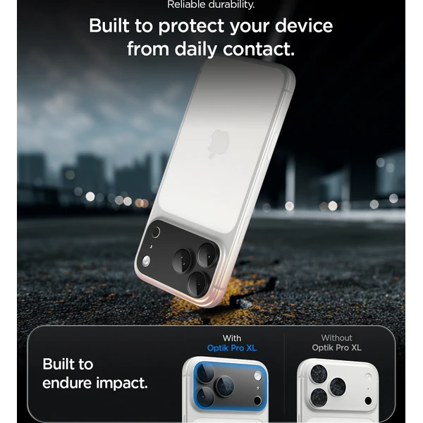 Spigen Glass tR EZ Fit Optik Pro XL 1 Pack sklo na fotoaparát iPhone 18 Pro tmavě šedé - Ochranné folie a skla - Obrázek 32b25b61995845169a1cb3d5d3941cc5