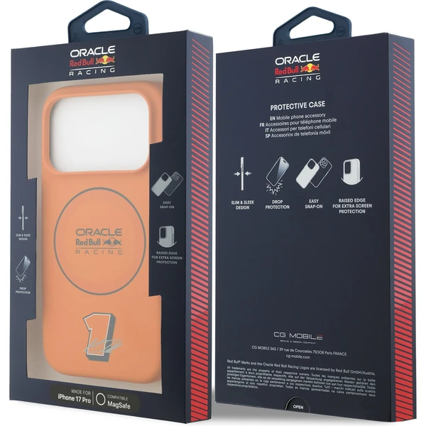 Oracle Red Bull Racing Silicone Blue Ring MagSafe kryt iPhone 17 Pro oranžový - Pouzdra - Obrázek 32b25eddfa8a4205b759173719e27658