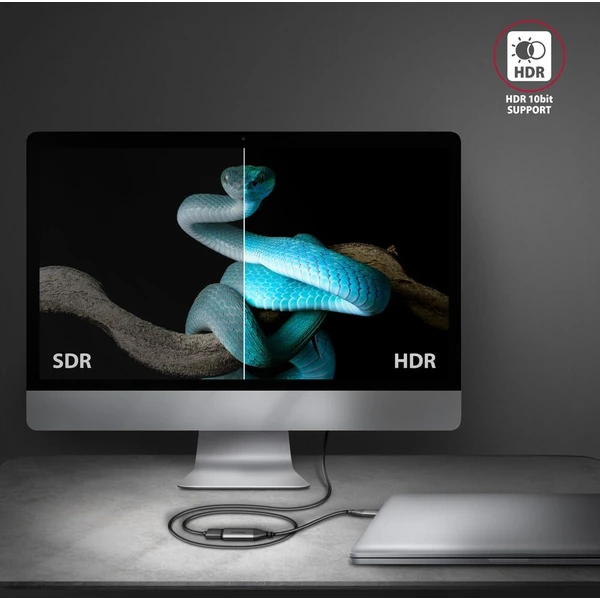 AXAGON USB-C/HDMI redukce 4K 0,25m černá - Kabely a redukce - Obrázek 32c029a1ddb044edb90f668b777c85bb