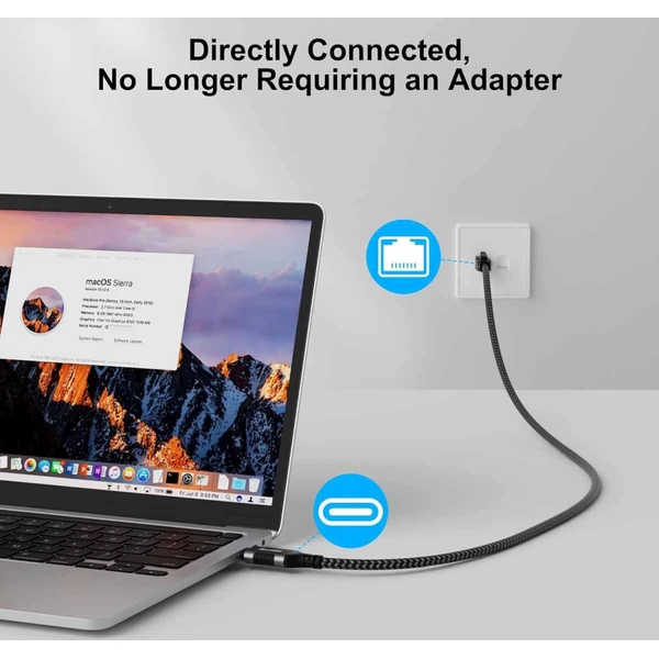 PremiumCord USB-C/RJ45 Cat6 síťový kabel 1m černý/bílý - Kabely a redukce - Obrázek 32d430d5c4494faf98db5492f0ccb782