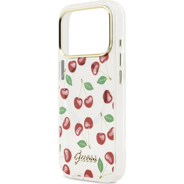 Guess IML Glitter Cherry MagSafe kryt iPhone 17 Pro - Pouzdra - Obrázek 32e407c43d9748a08bbbb4603601b307