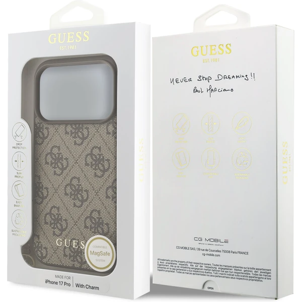 Guess 4G Charm kryt iPhone 17 Pro hnědý - Pouzdra - Obrázek 32e53379129c4f648e3903cda1e6ad2f